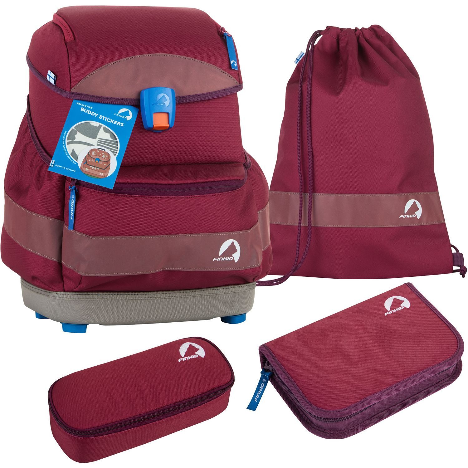 Finkid Ранці Ранціset 4-tlg. BUDDY EKO SPORT wild berry/purple