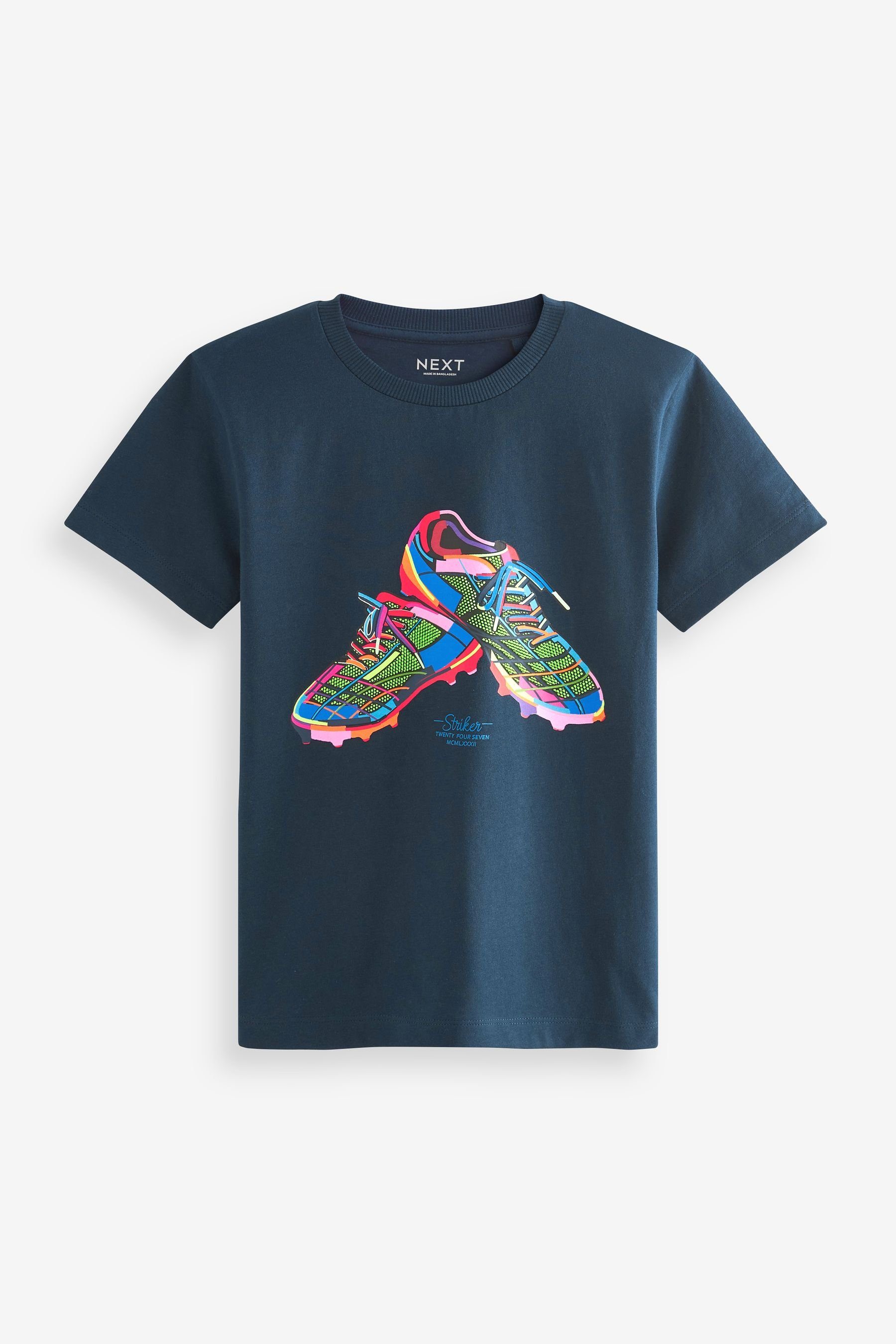 Next T-Shirt T-Shirts mit Grafik 2er-Pack Boots Navy Blue im (2-tlg) Football