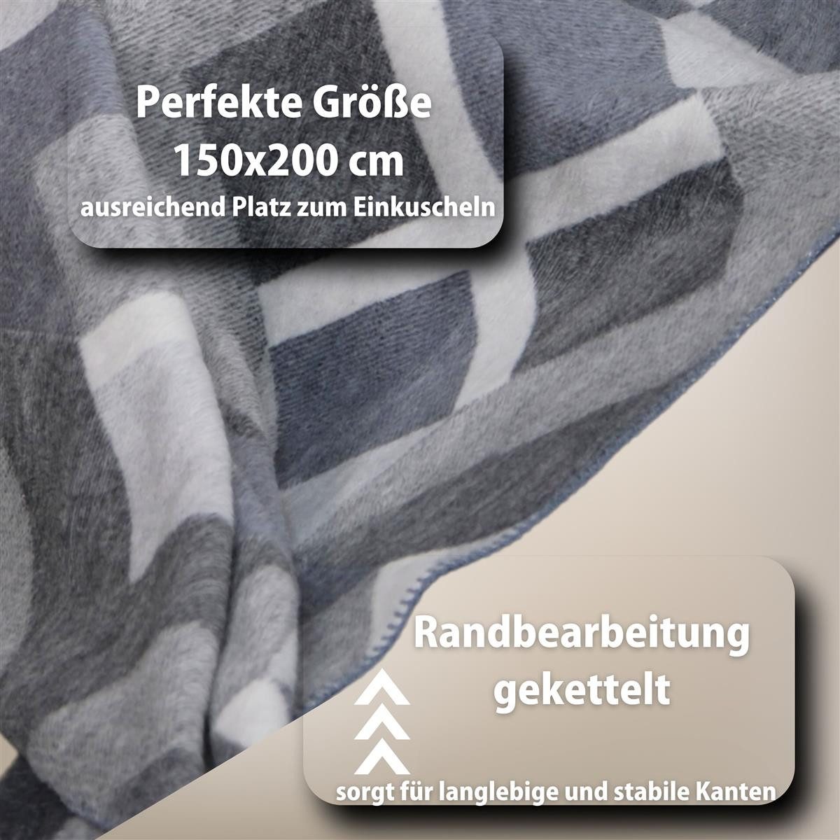 Plaid Plaid Kuscheldecke Decke - 150x200 cm - Extra Weich & Flauschig, SEI Design, Deko Wohnzimmer Überwurf für Couch