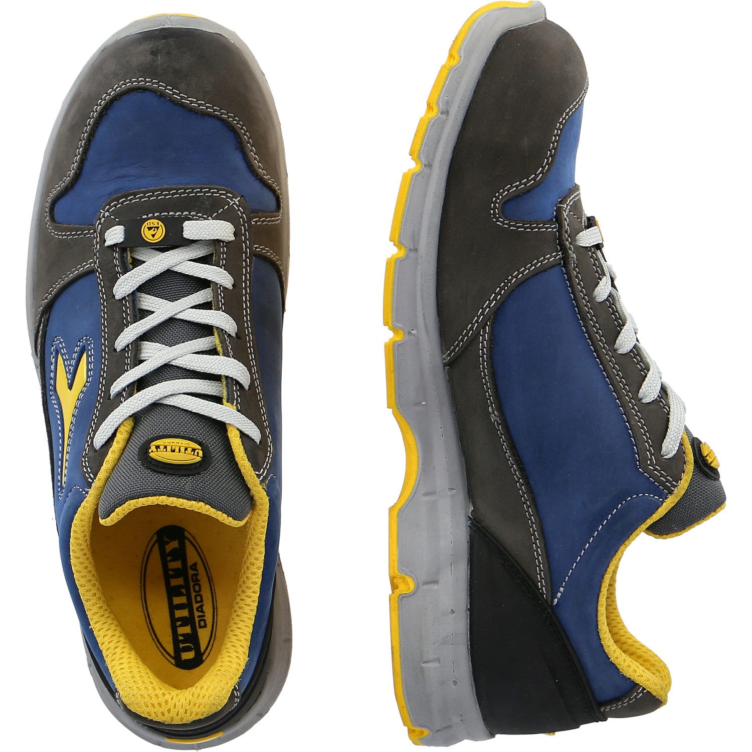 Diadora Sicherheitshalbschuhe S3 "RUN LOW" grau/blau Sicherheitsschuh