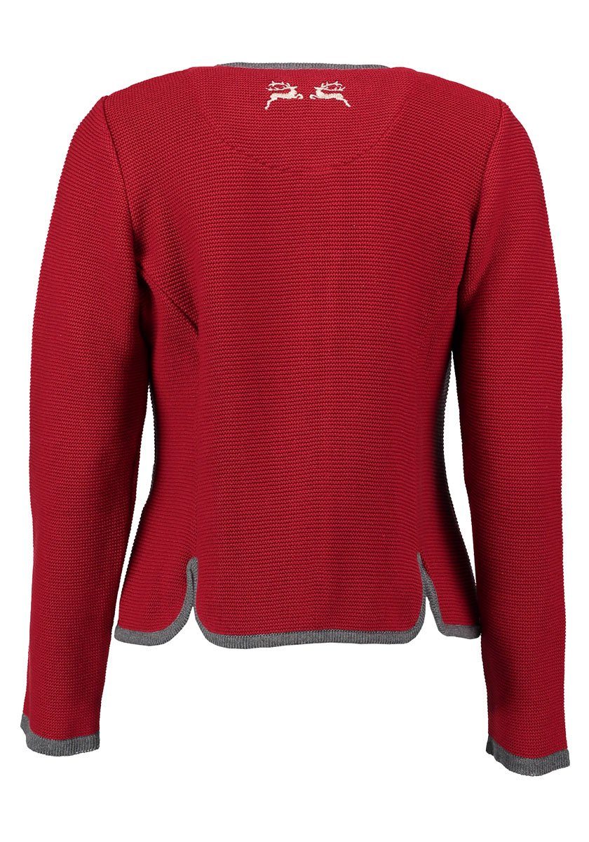 OS Trachten Strickjacke Enkeyo Trachtenjacke mit aufgesetzten Taschen, Hirs günstig online kaufen