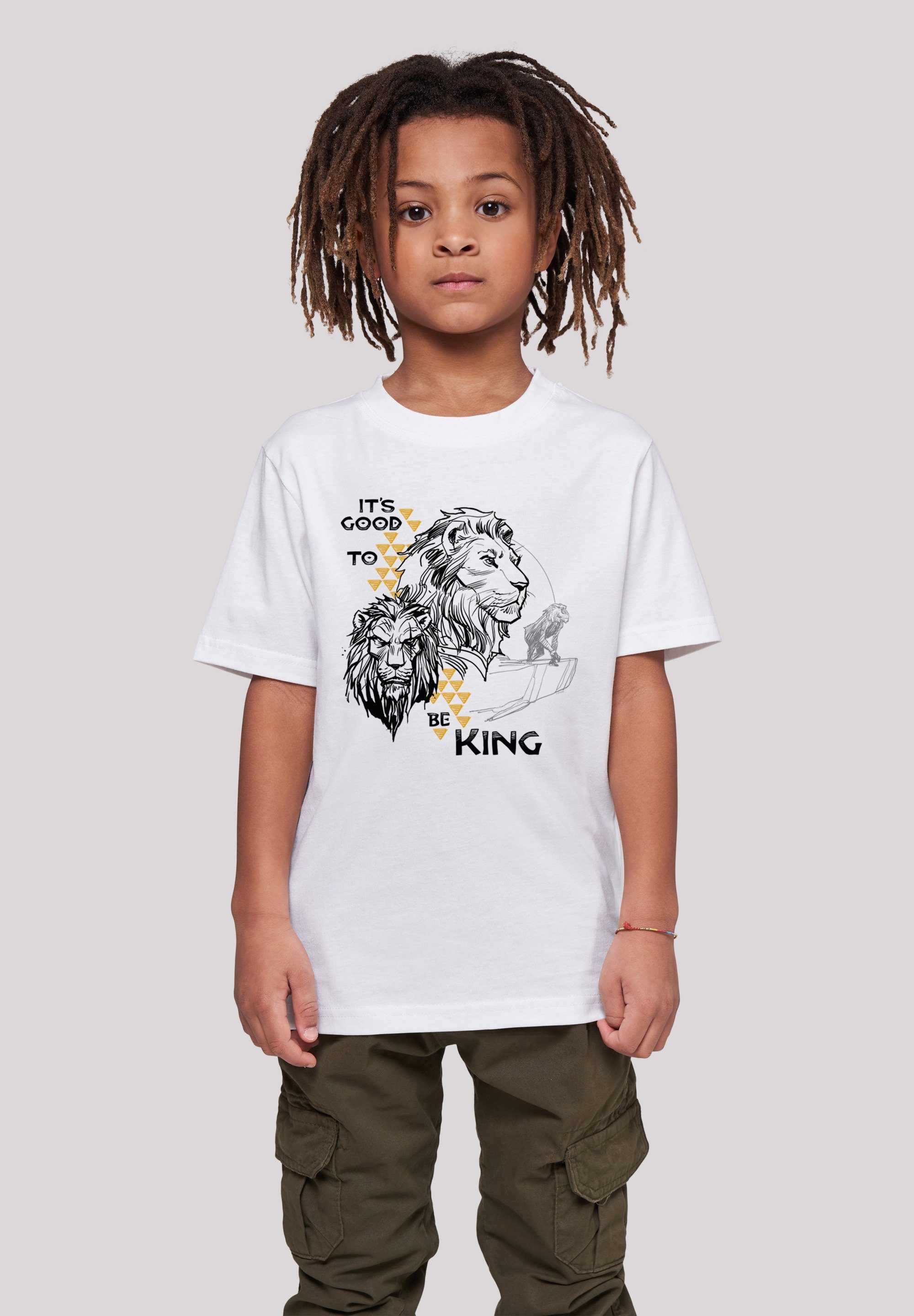 F4NT4STIC T-Shirt Disney König der Löwen Movie It's Good To Be King Print weiß