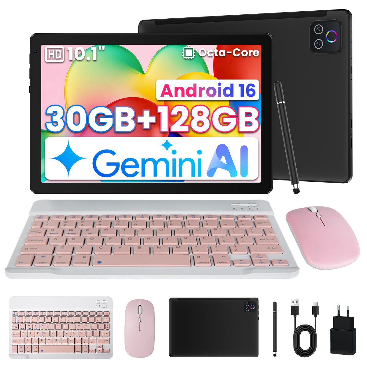 BUFO 10,1 Zoll, Octa-Core 4GB/6GB RAM+128GB, 1280x800 IPS HD, Android 15/16 Tablet (10", 128 GB, Android 16, WiFi 6)