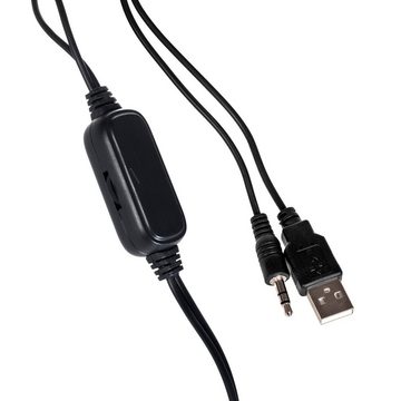 Audiocore AC855 Lautsprecher (6 W, mit LED-Beleuchung, AUX 3,5mm Klinkenstecker, USB-Stromversorgung)