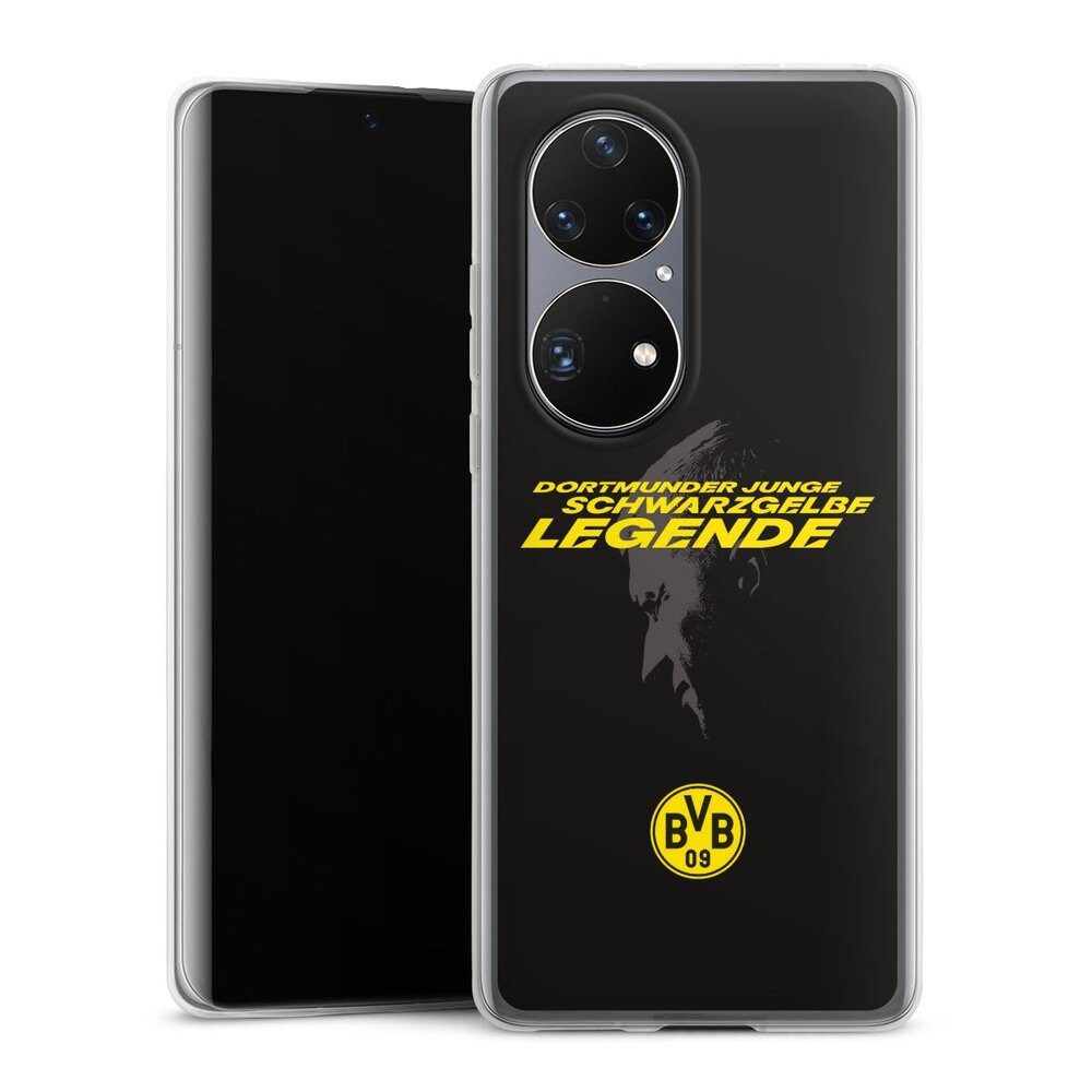 DeinDesign Handyhülle Marco Reus Borussia Dortmund BVB Danke Marco Schwarzgelbe Legende, Huawei P50 Pro Slim Case Silikon Hülle Ultra Dünn Schutzhülle