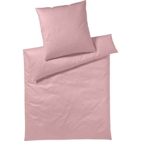 Bettwäsche Pure & Simple Uni in Gr. 135x200, 155x220 oder 200x200 cm, Yes for Bed, Mako-Satin, 2 teilig, Bettwäsche aus Baumwolle, zeitlose Bettwäsche mit seidigem Glanz