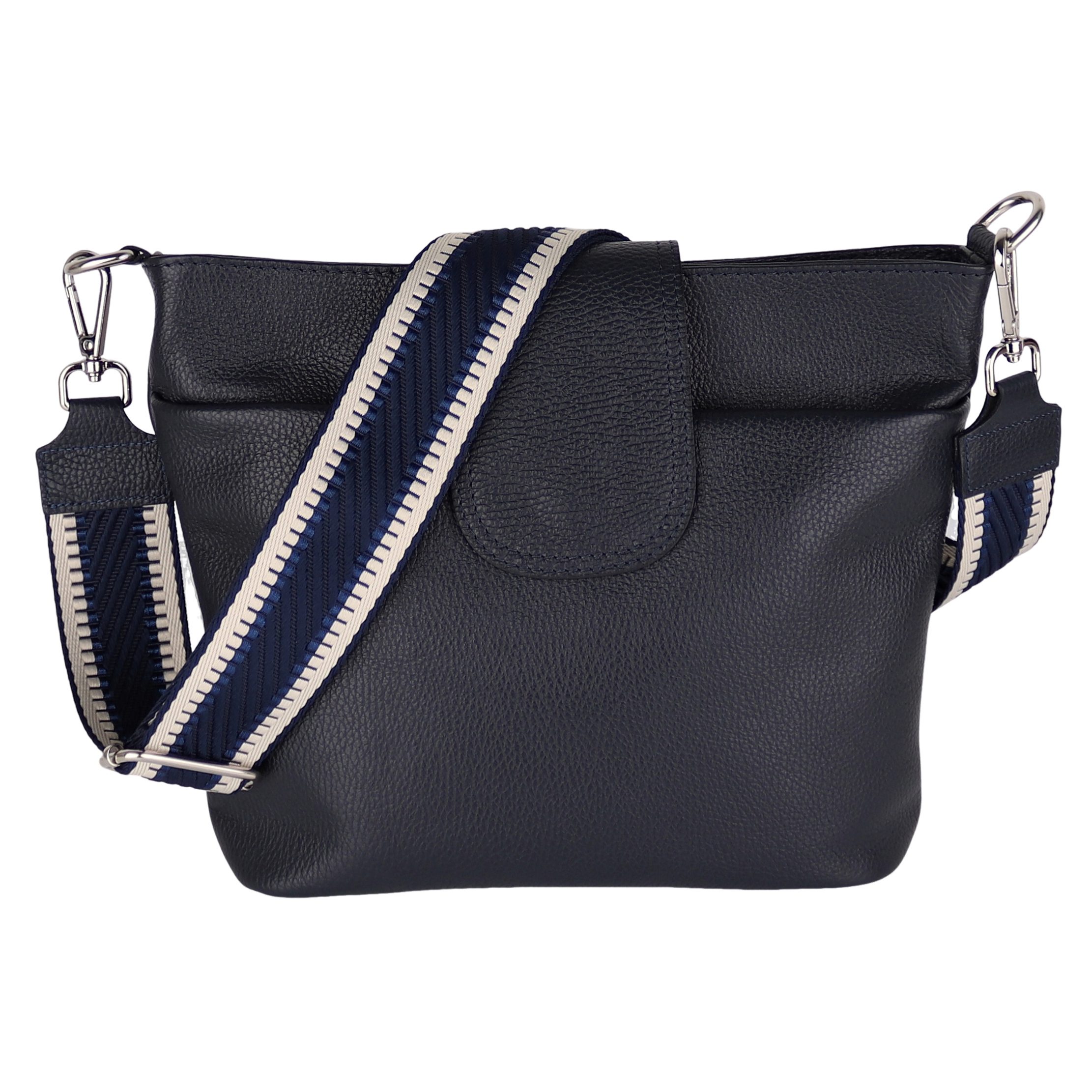 Umhängetasche Damen, Crossbody Bag, Echtleder Made in Italy