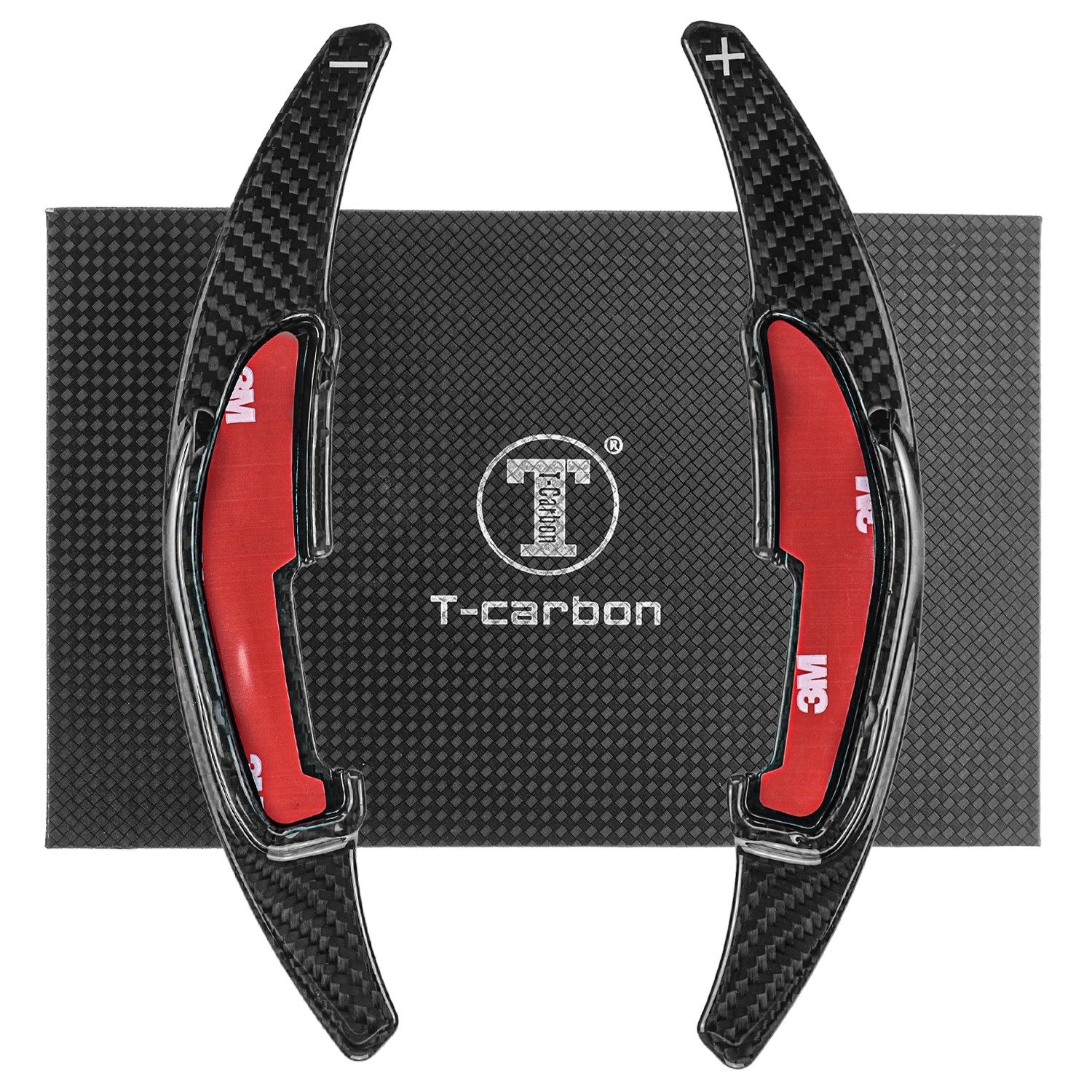 T-Carbon Lenkeradapter Auto Lenkrad Schaltwippen Paddel Aufsatz Echt Carbon SCHWARZ, (2-tlg., für BMW M2 F22 F87 M3 F30 F35 F80 M4 F32 F82 F83)