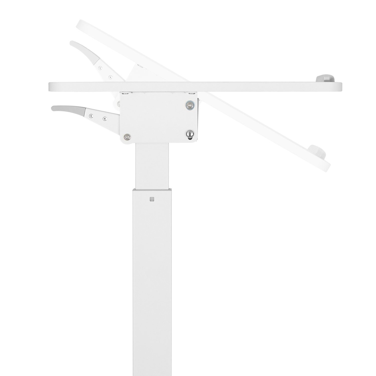 Maclean Schreibtisch MC-892 Sitz-Steh Tisch Höhenverstellbarer Schreibtisch 76–113 cm, mit Rollen, neigbare Tischplatte, Gasfeder-System & Fußpedal, bis 8 kg