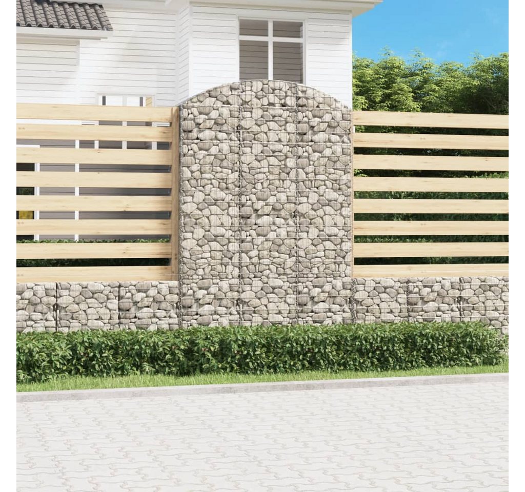Thumbnail - vidaXL Gabionenzaun, Gabione mit Hochbogen 150x50x220/240 cm Verzinktes Eisen