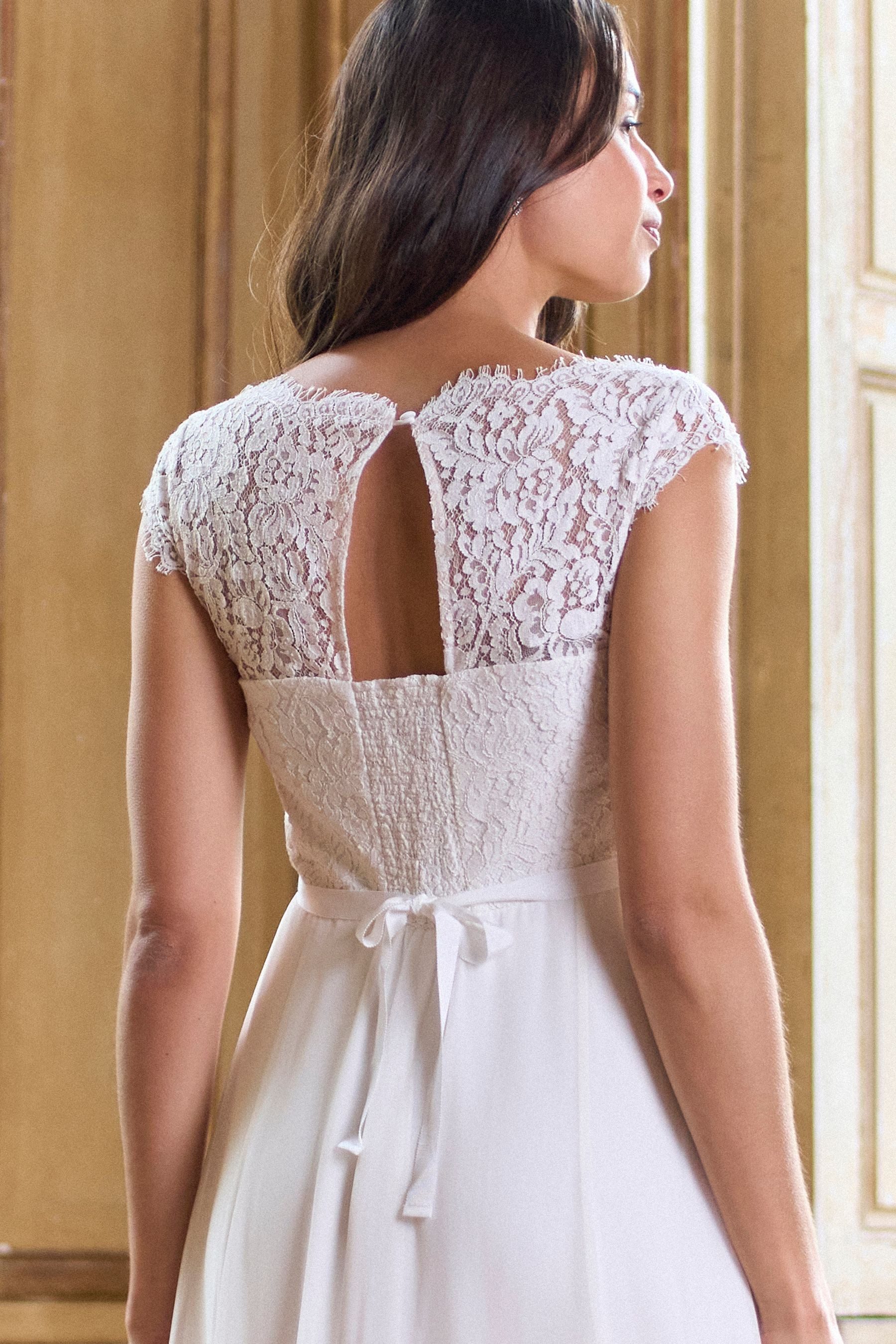 Seraphine Brautkleid Seraphine Umstands-Brautkleid mit Spitzenoberteil (1-tlg)