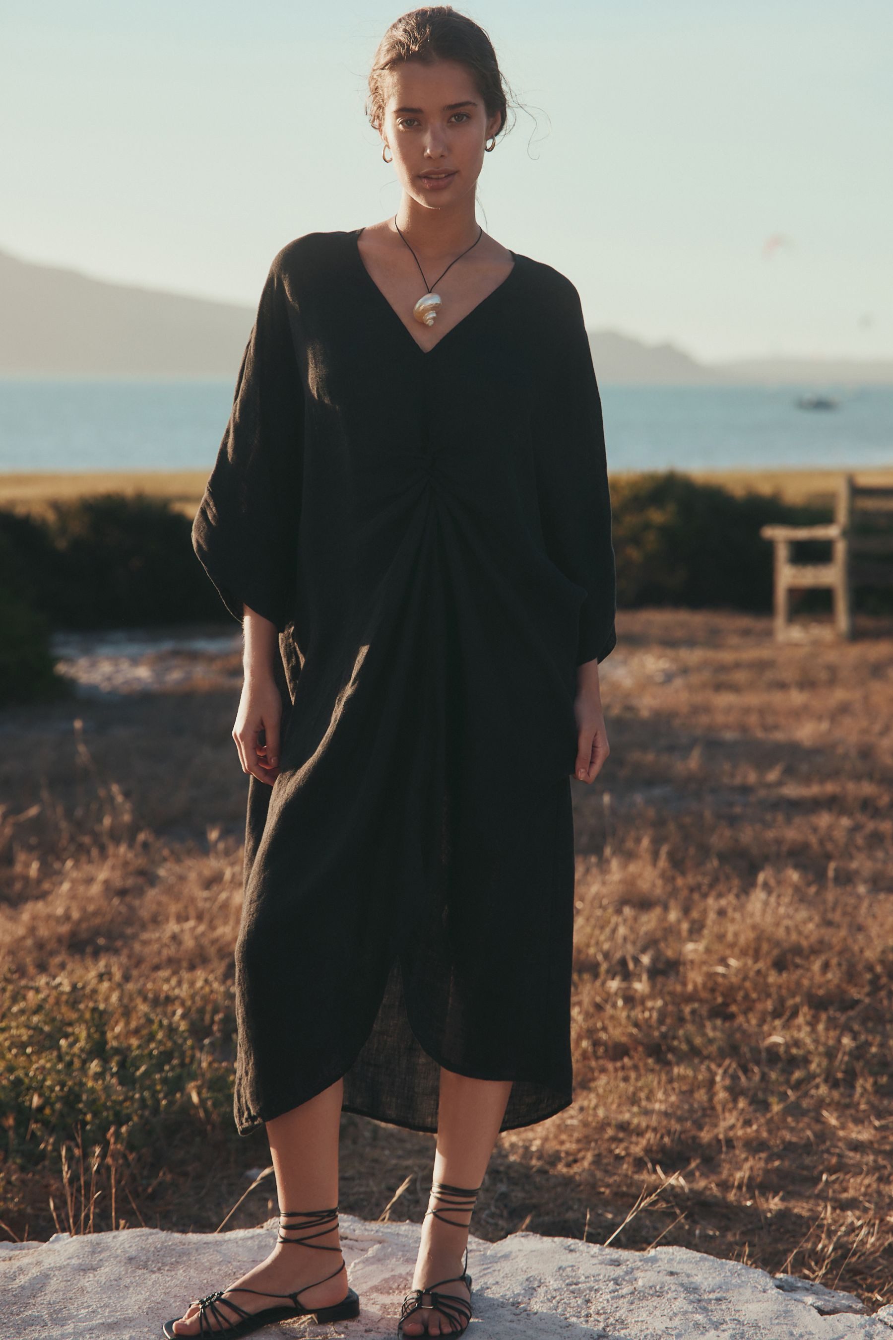 Next Strandkleid N. Premium Kleid im Twist-Look, Petite (1-tlg)