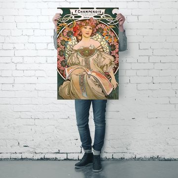 Close Up Poster Alfons Mucha Poster Jugendstil F. Champenois 1897 61 x 91,5