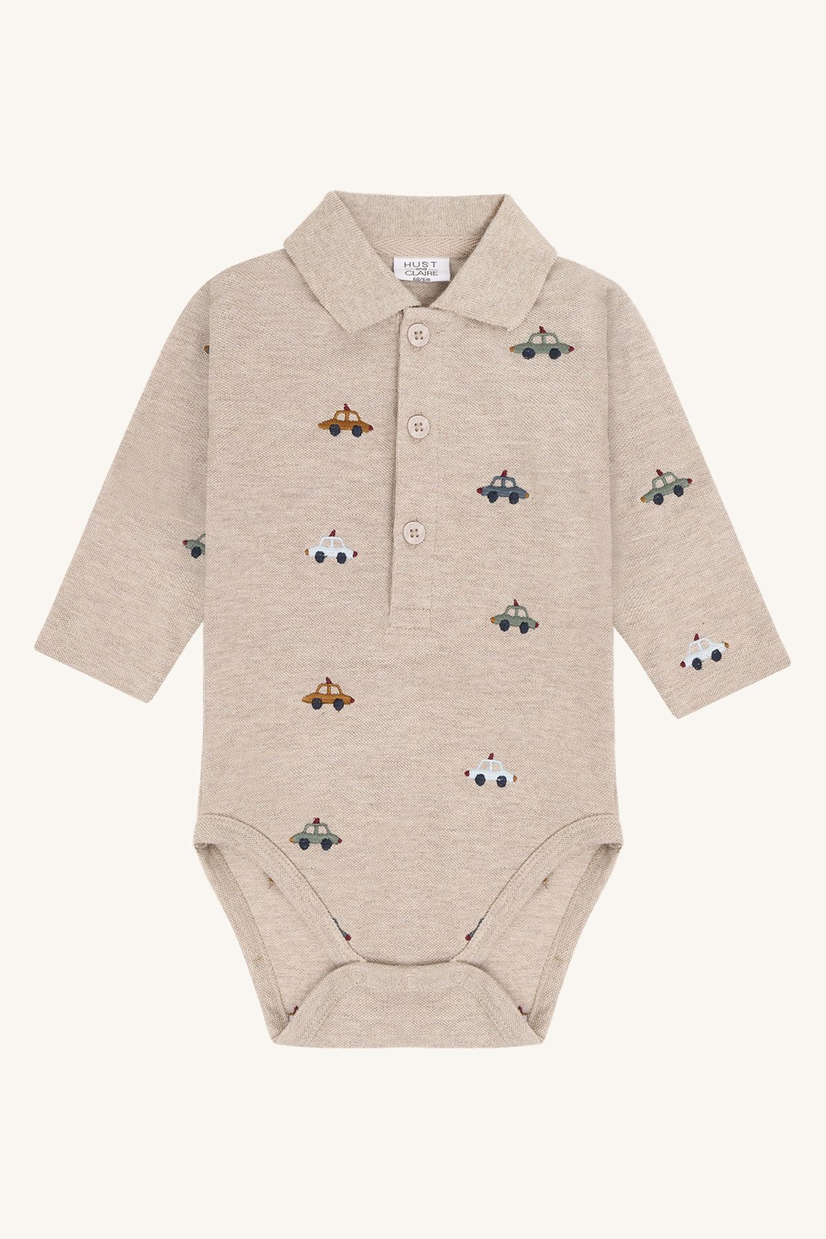 Hust & Claire Hemdbody Baby Bodyshirt Langarm aus Baumwolle mit Polizeiautos
