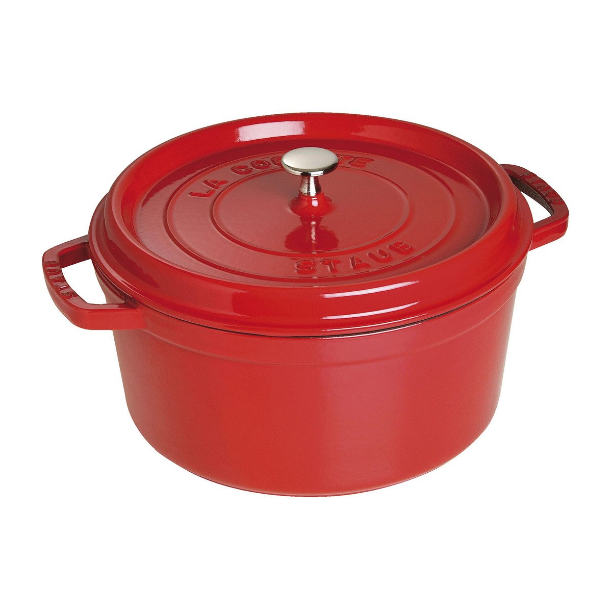 Staub Schmortopf Staub La Cocotte Cocotte, 28 cm Kirsch-Rot rund Gusseisen Kirsch-Rot
