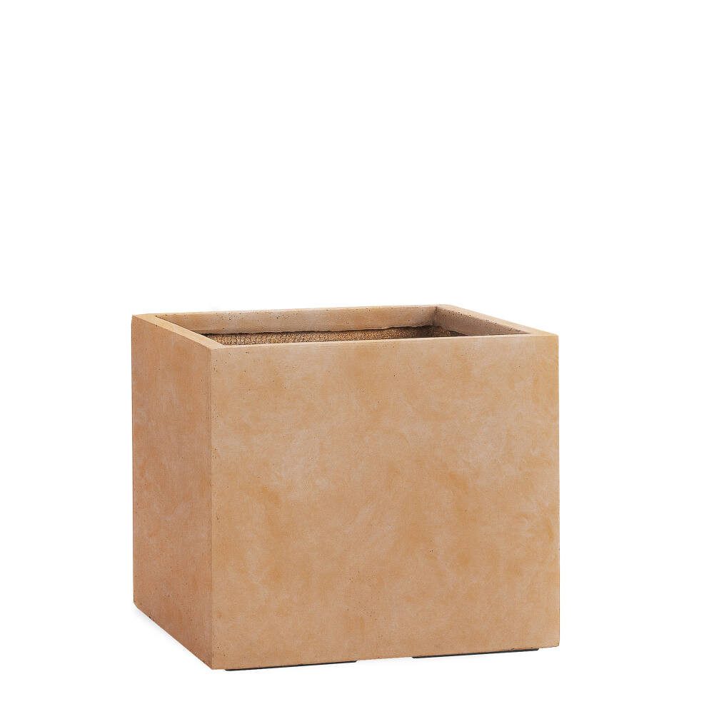 Pflanzwerk® Pflanzkübel CUBE Premium Fiberglas Blumenkübel Frostbeständig mit Lotus-Effekt, Lotus-Effekt - Handgefertigt - Eckig - Frostbeständig