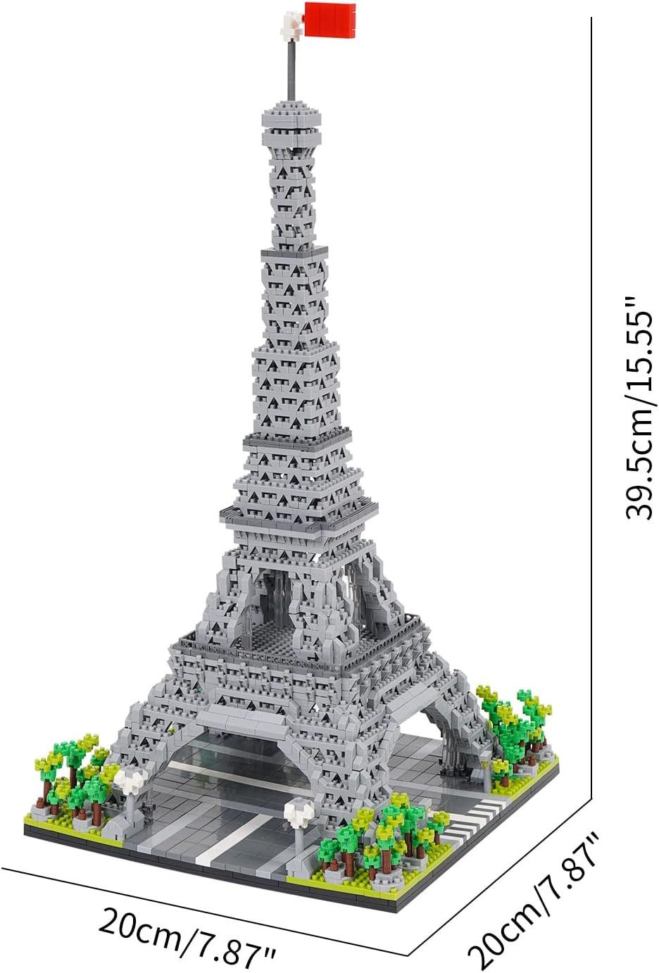 Athlix Eiffelturm Klemmbausteine Bausatz Paris Kinderpuzzle 2622 Steine Spielbausteine, 2.622 Bausteine, Realitätsnah, Kompatibel mit Lego