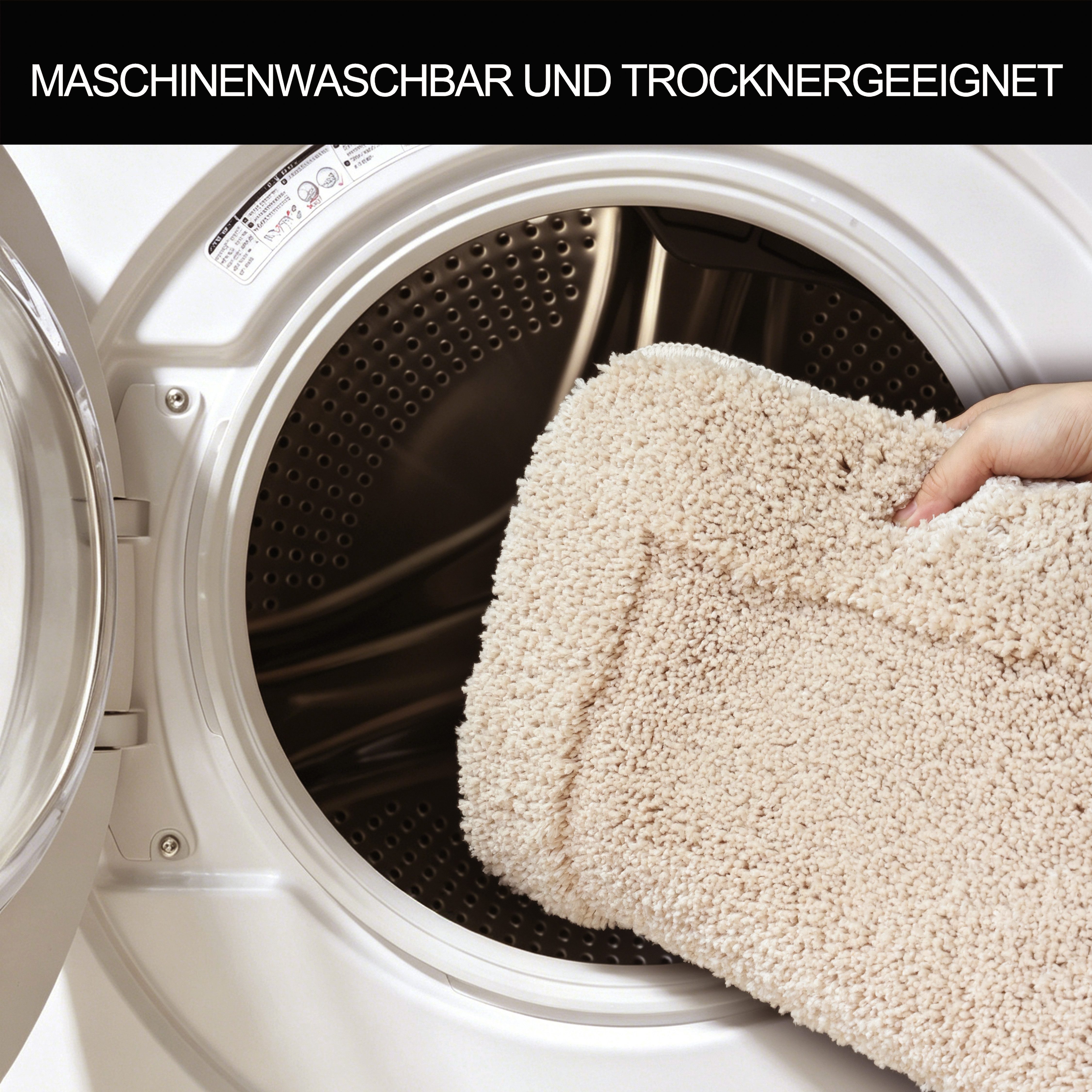OTTO home Badematte Sanremo mit Rahmen, Badvorleger, Badezimmer, sehr weich, Hoch-Tief, Höhe 25 mm, rutschhemmend beschichtet, schnell trocknend, fußbodenheizun – Bild 4 von 5