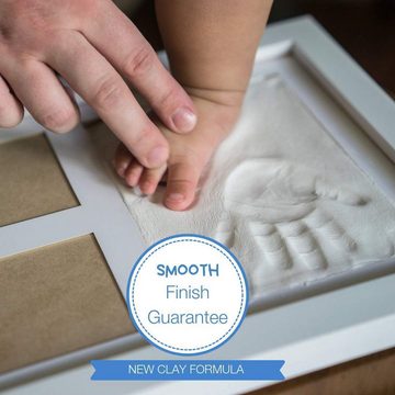 autolock Knete Knete Baby Gipsabdruck 3D, Hand- und Fußabdruckset, Fotorahmen