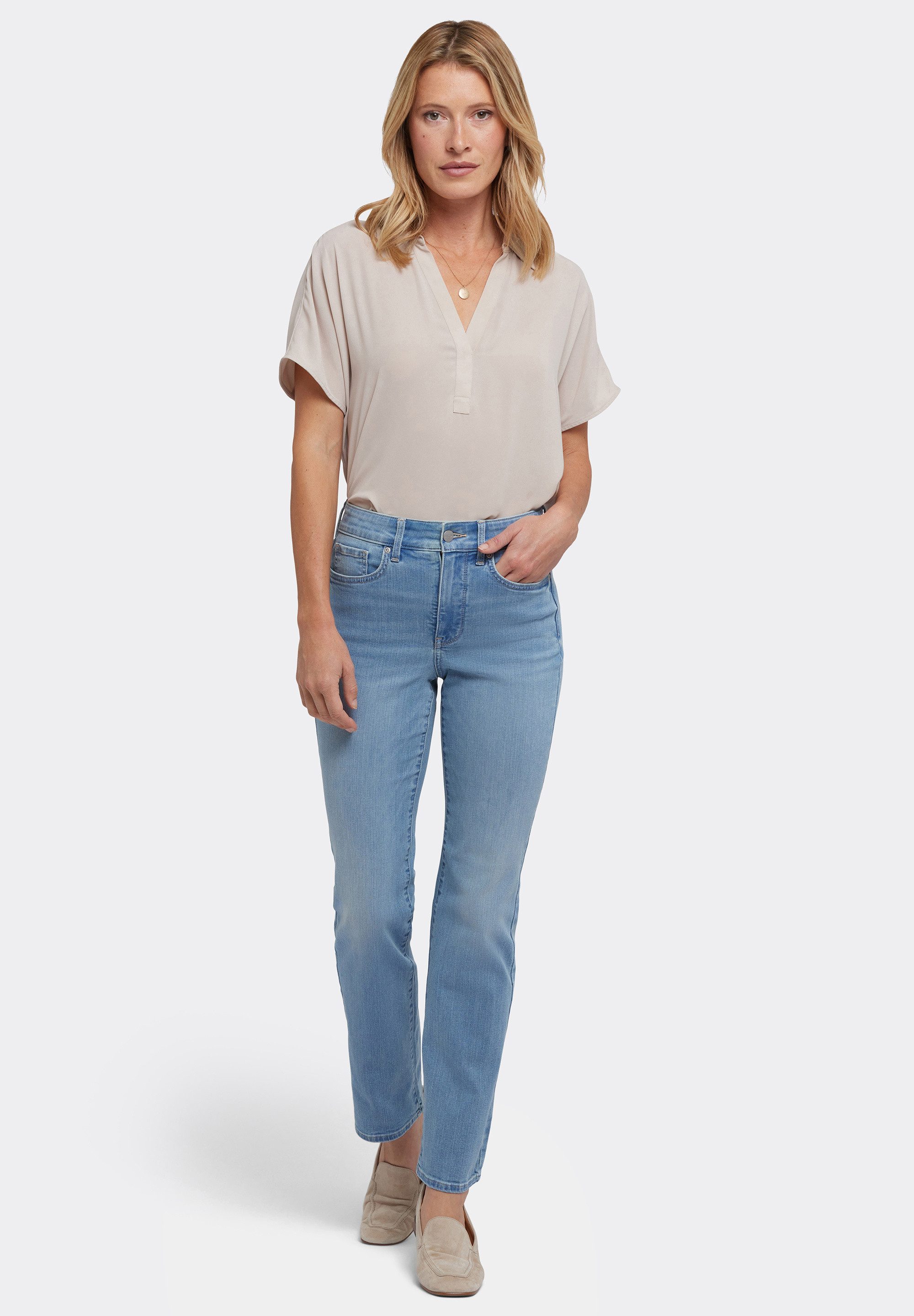 NYDJ Straight-Jeans High Rise Marilyn Straight Schlankmachende Passform