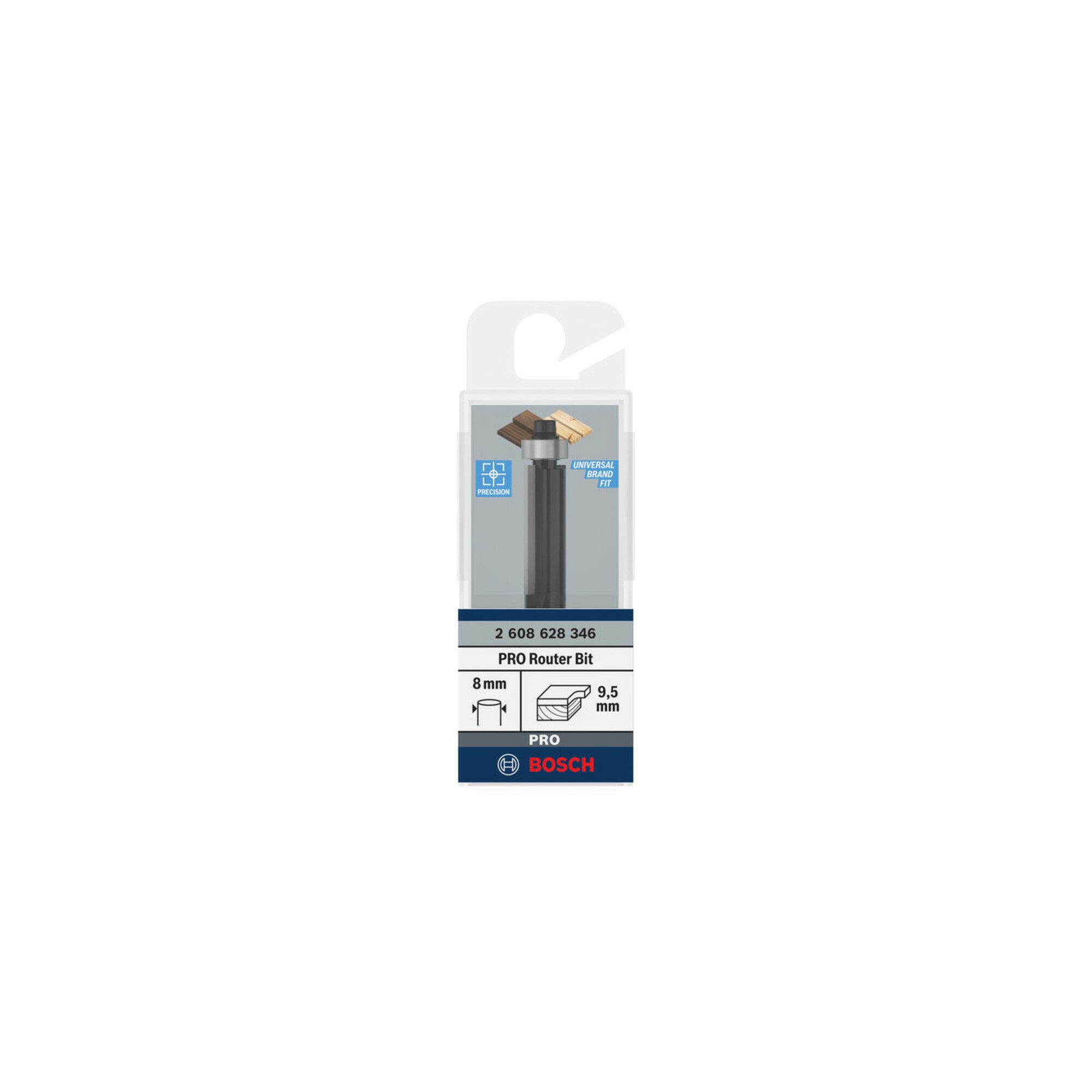 Bosch Professional Fräse Bosch Bündigfräser Standard for Wood 8 mm D1 9,5 mm L 25,4 mm G 68 mm