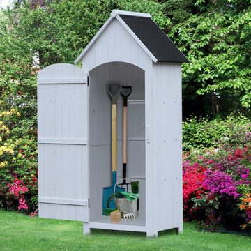 Outsunny Gerätehaus Gartenschrank mit Bitumenpappe, BxT: 54.2x77.5 cm