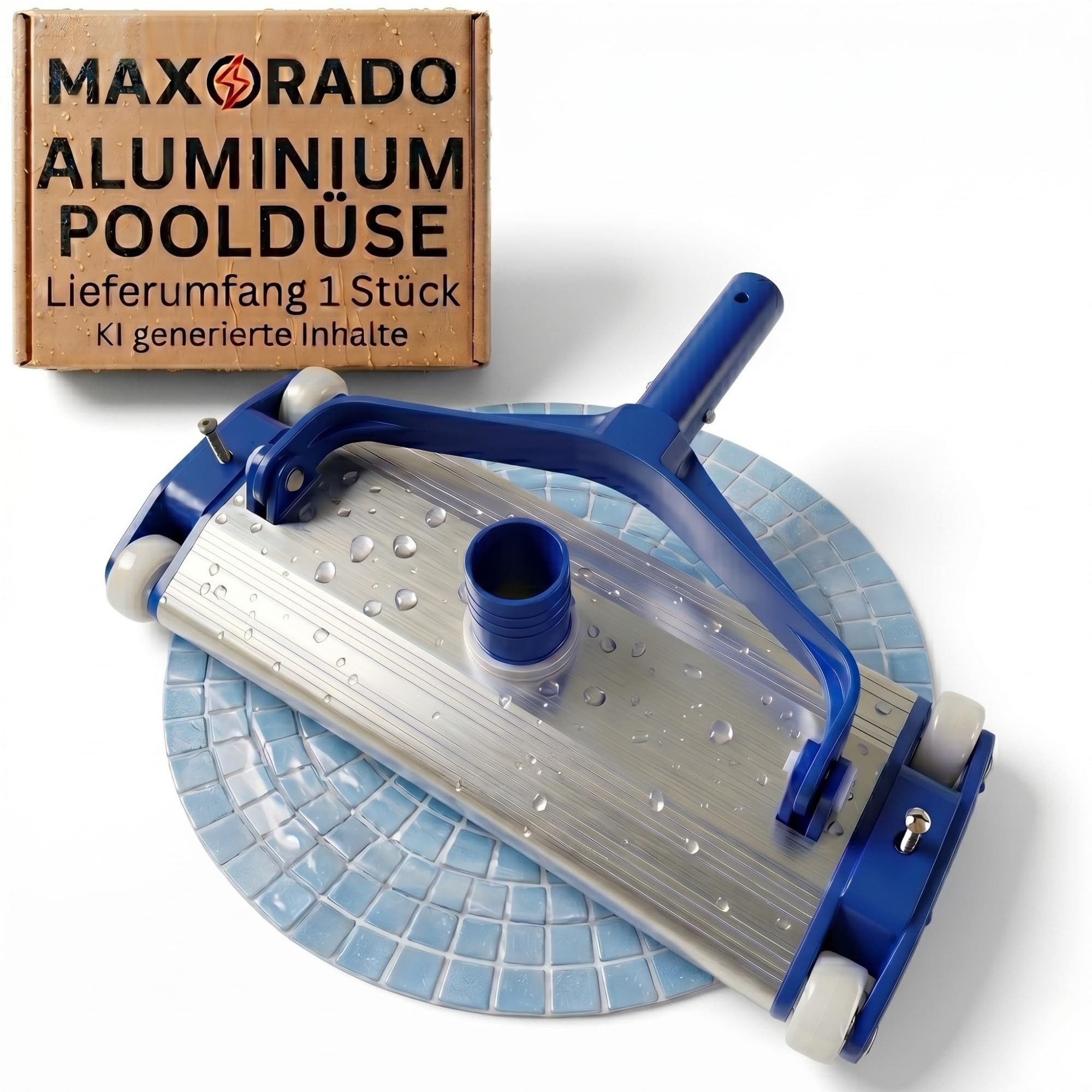 Maxorado Poolbürste Poolsauger Poolbürste Profi extra schwer 38mm Aluminium 4 Räder Pool, Teleskopstange, (1-tlg), Bodensaugerbürste Bodensauger Aufstellpool Einbaupool Schwimmbad