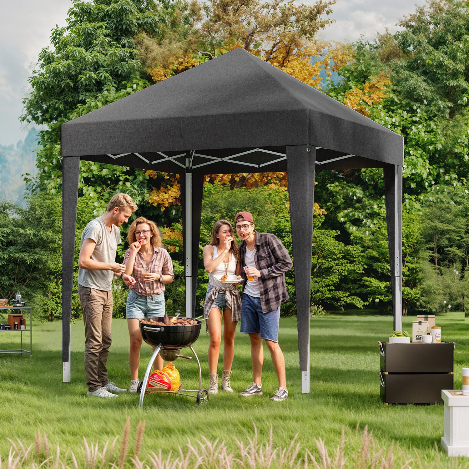 HOMALL Faltpavillon 3*3m Partyzelt Gartenpavillon UV günstig online kaufen