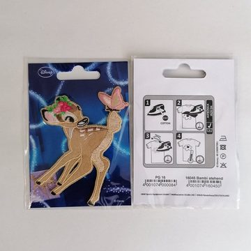 Disney Aufnäher Bügelbild, Aufbügler, Applikationen, Patches, Flicken, zum aufbügeln, Polyester, BAMBI Tier Kinder - Größe: 6,5 x 9,5 cm