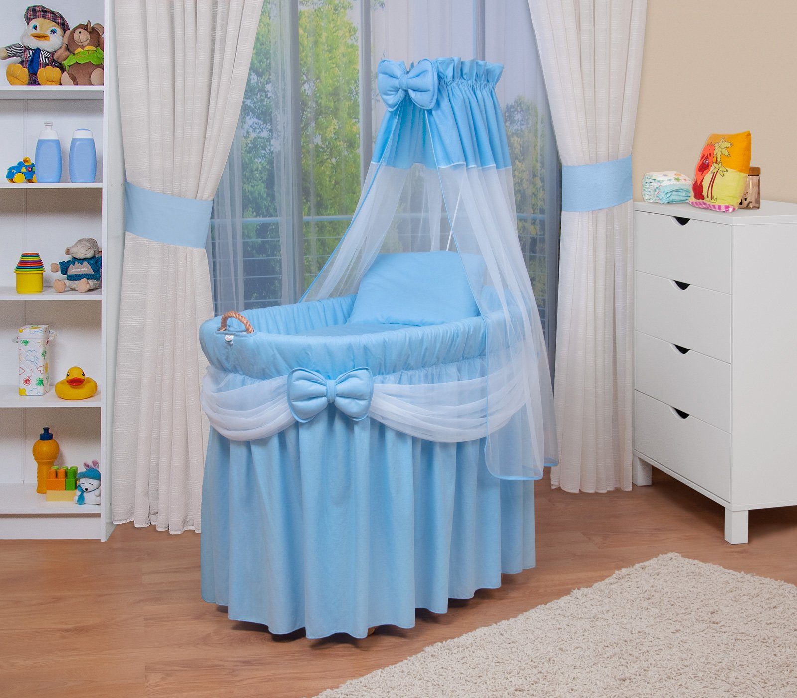 Waldin Stubenwagen Waldin Baby Stubenwagen-Set mit Ausstattung,XXL