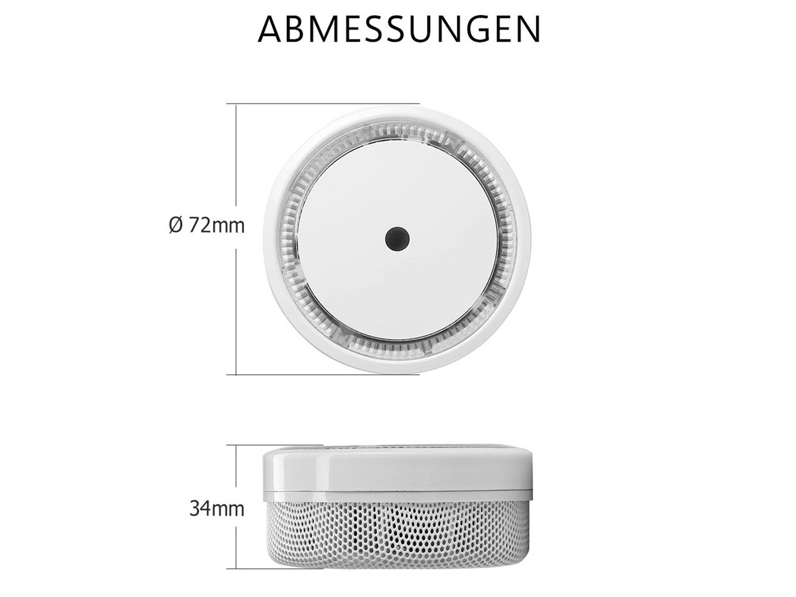 Elro Rauchmelder (6er Set Optischer Desing Rauchwarnmelder mit 10 Jahres Batterie, Mini)