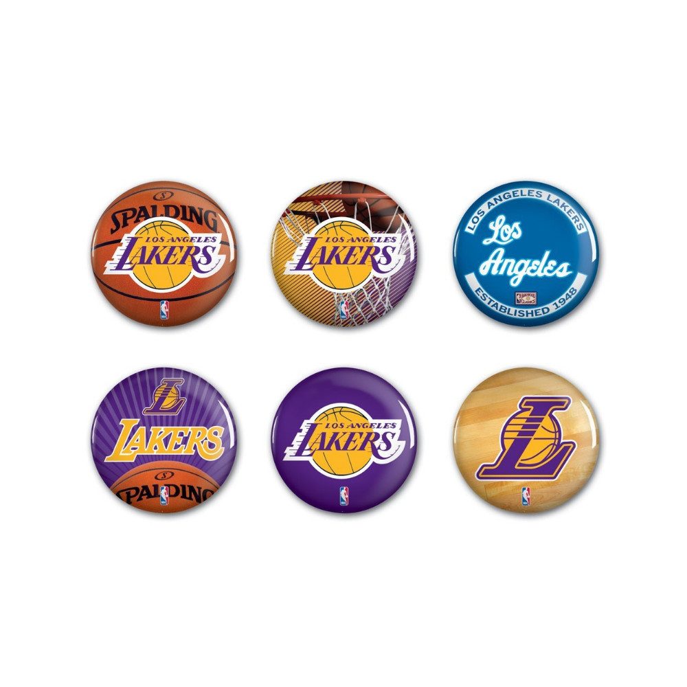 Los Angeles Lakers Pins Los Angeles Lakers Button 6er Pack