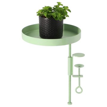 esschert design Tablett Blumentopfhalter mit Klemme Rund Grün M, Stahl