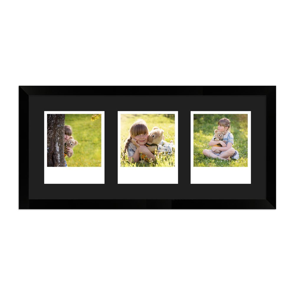 Mende Frames Bilderrahmen »H950«, für 3 Bilder, Modern im Polaroid Format,  Schwarz