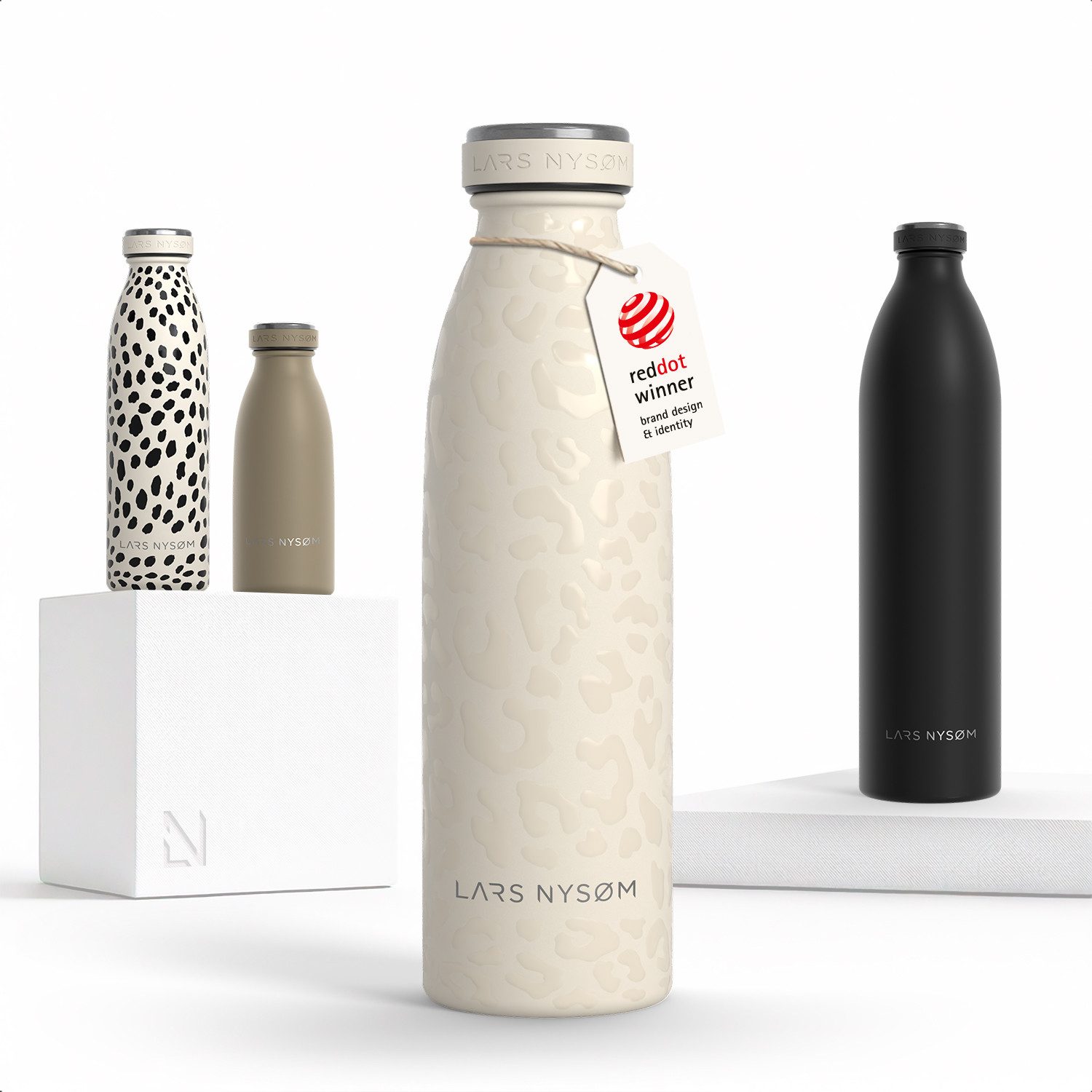 LARS NYSØM Thermoflasche Ren, Isolierflasche mit Vakuum Isolierung: 12h heiß / 24h kühl