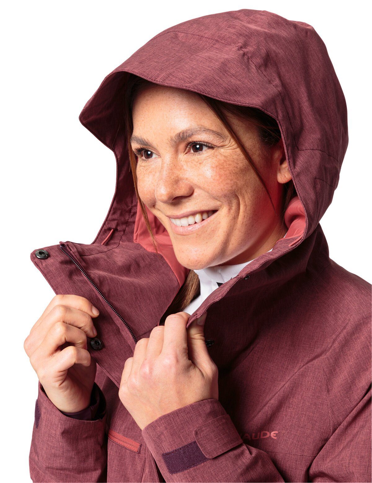 Outdoorjacke Klimaneutral Rain (1-St) kompensiert Jacket Yaras VAUDE Warm Women's uni cassis