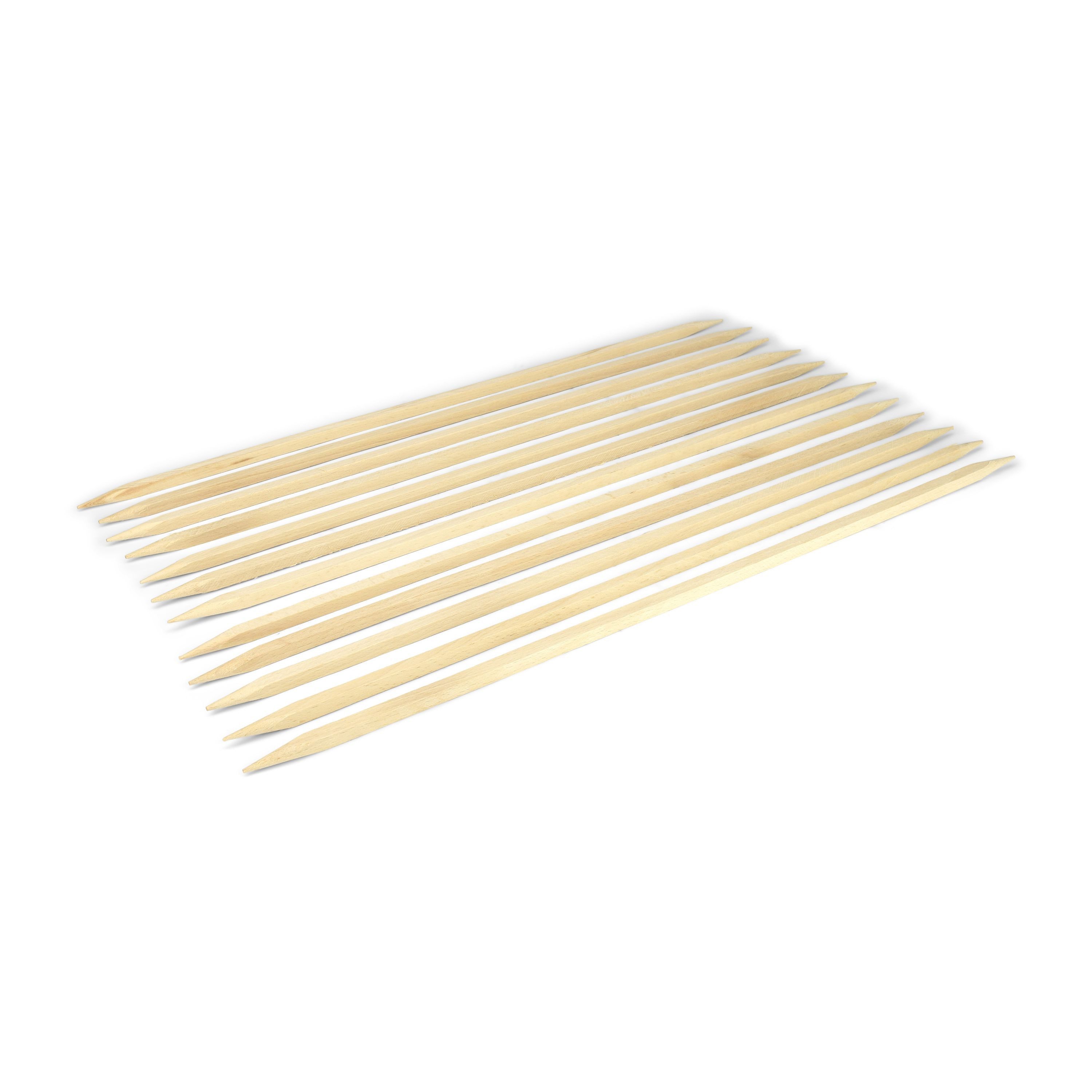 Grillrost.com BBQ Grillrost BBQ 12 Stück Holzspieße für den Asado Halter, Made in Germany