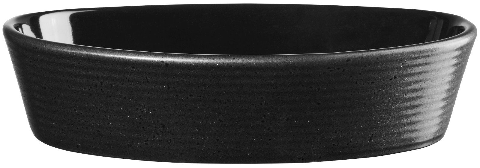 ASA SELECTION Auflaufform kitchen'art Auflaufform oval black 20cm, Steinzeug, Küche, Kochen, Backen
