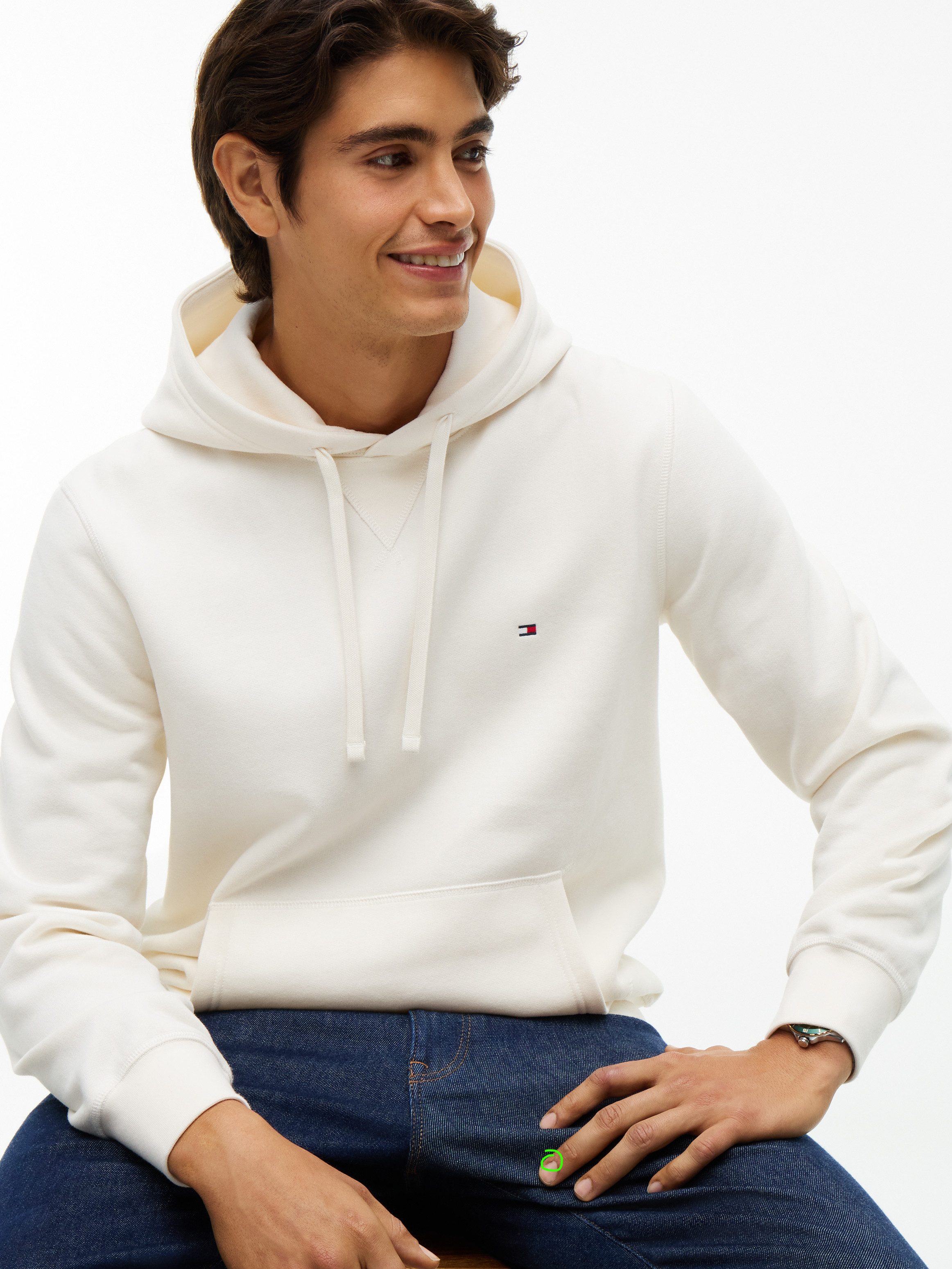 Tommy Hilfiger Hoodie ESS SEASONAL FLEECE HOODY mit Kapuze und Kängurutasche unifarben, casual, regular fit, Baumwollmix, Kapuze