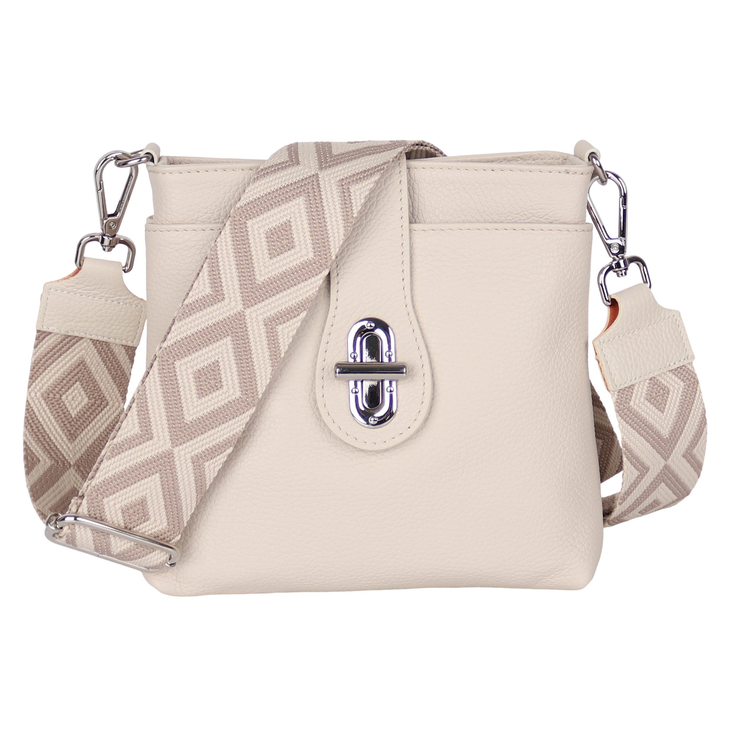 Umhängetasche Damen Crossbody Bag, Echtleder Made In Italy