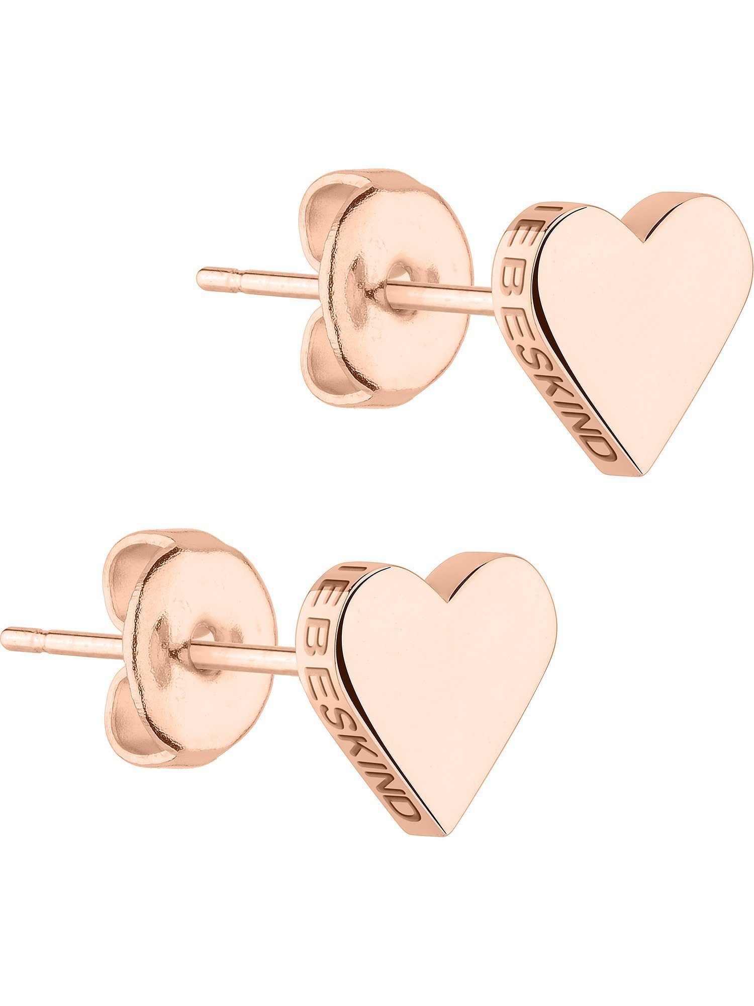 Paar Ohrstecker Liebeskind Damen-Ohrstecker Edelstahl Herz