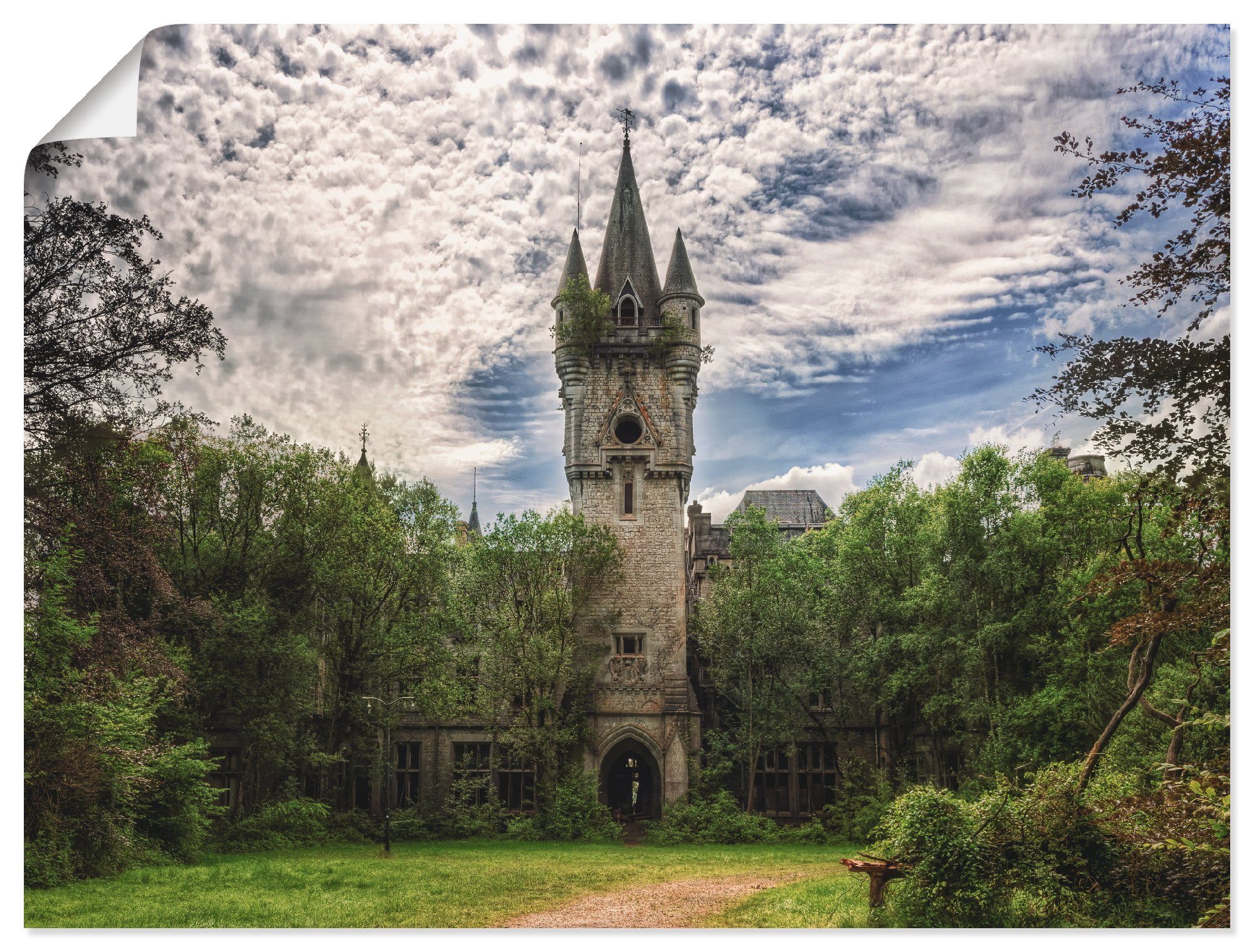 - Alubild, Poster Schloß Artland St), Wandbild Leinwandbild, oder Wandaufkleber Gebäude als Verlassenes (1 Place, Chateau Größen versch. in Lost