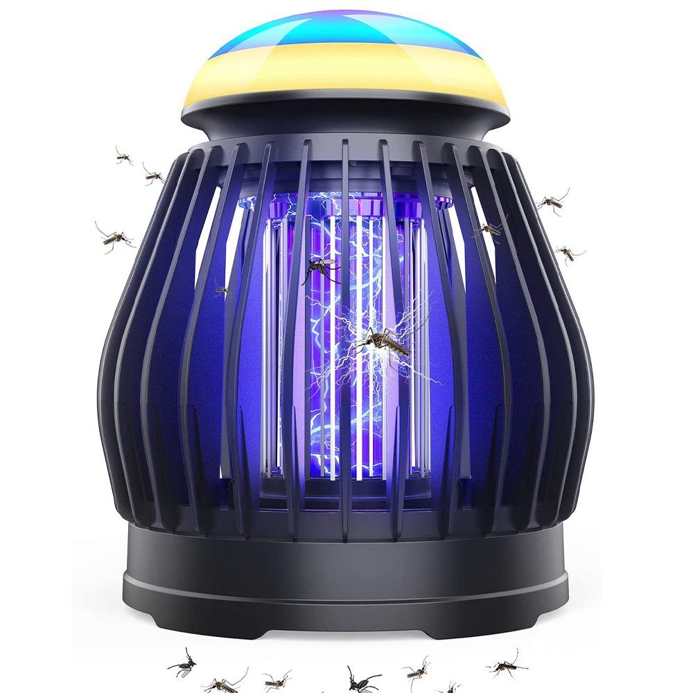Neu LED Solarlampe Insektenvernichter Insektenfalle Mückenlampe 3-In-1 
