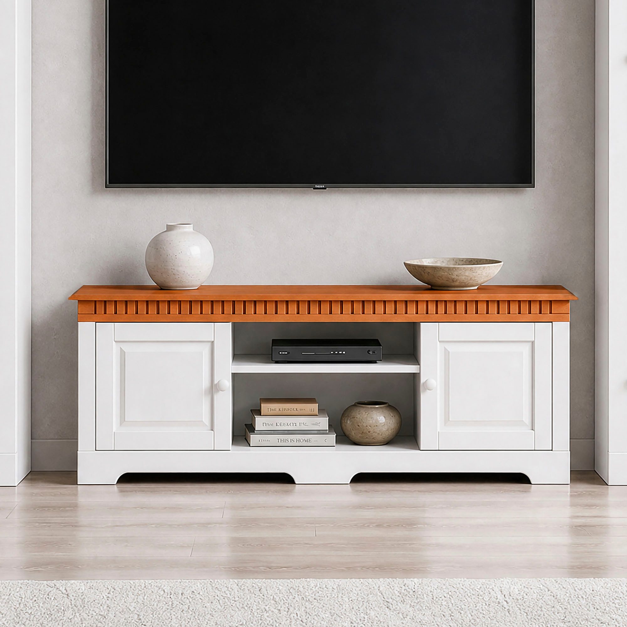 OTTO home Lowboard Lisa, Kommode aus schönem massivem Kiefernholz, Breite 175 cm
