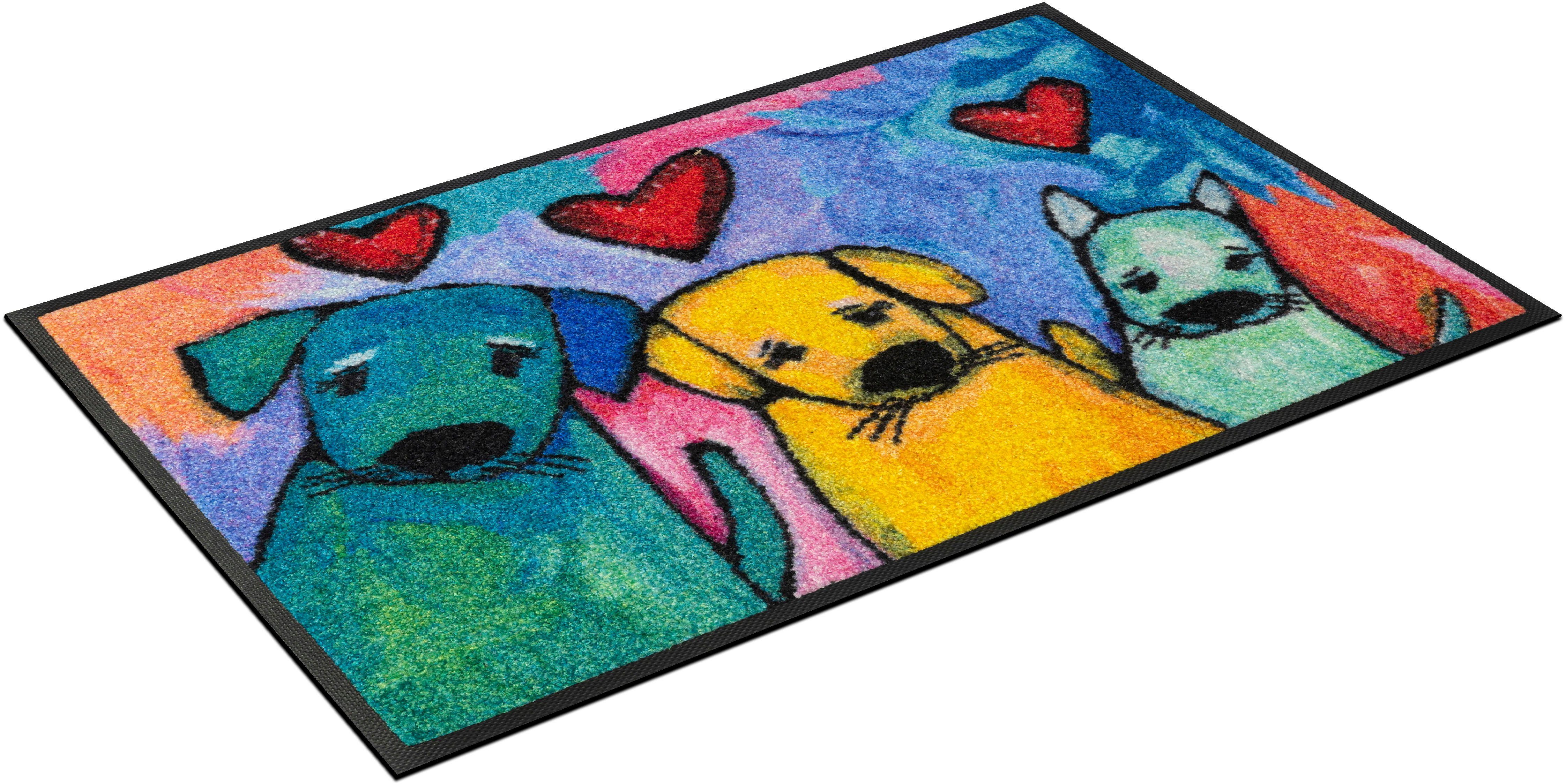 wash+dry by Kleen-Tex Fußmatte Doggies, rechteckig, günstig online kaufen