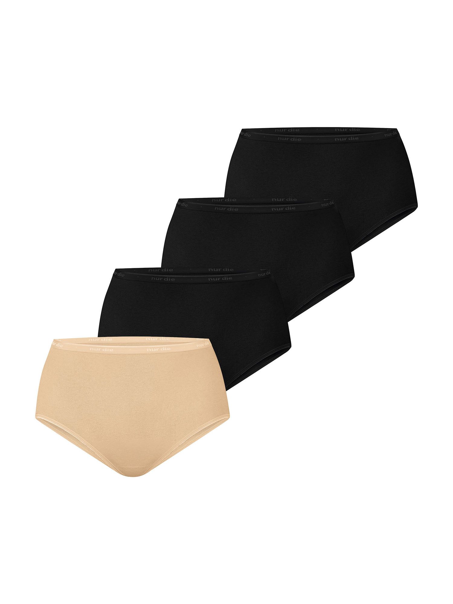 Nur Die Taillenslip Baumwolle (4-St) High Waist Slip, Miederslip, Hoher Slip