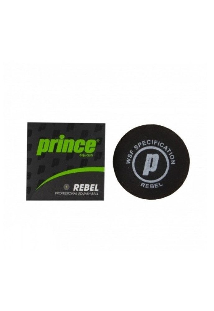 Squashball Rebel (1 gelber Punkt, langsam) schwarz - 1er Ball