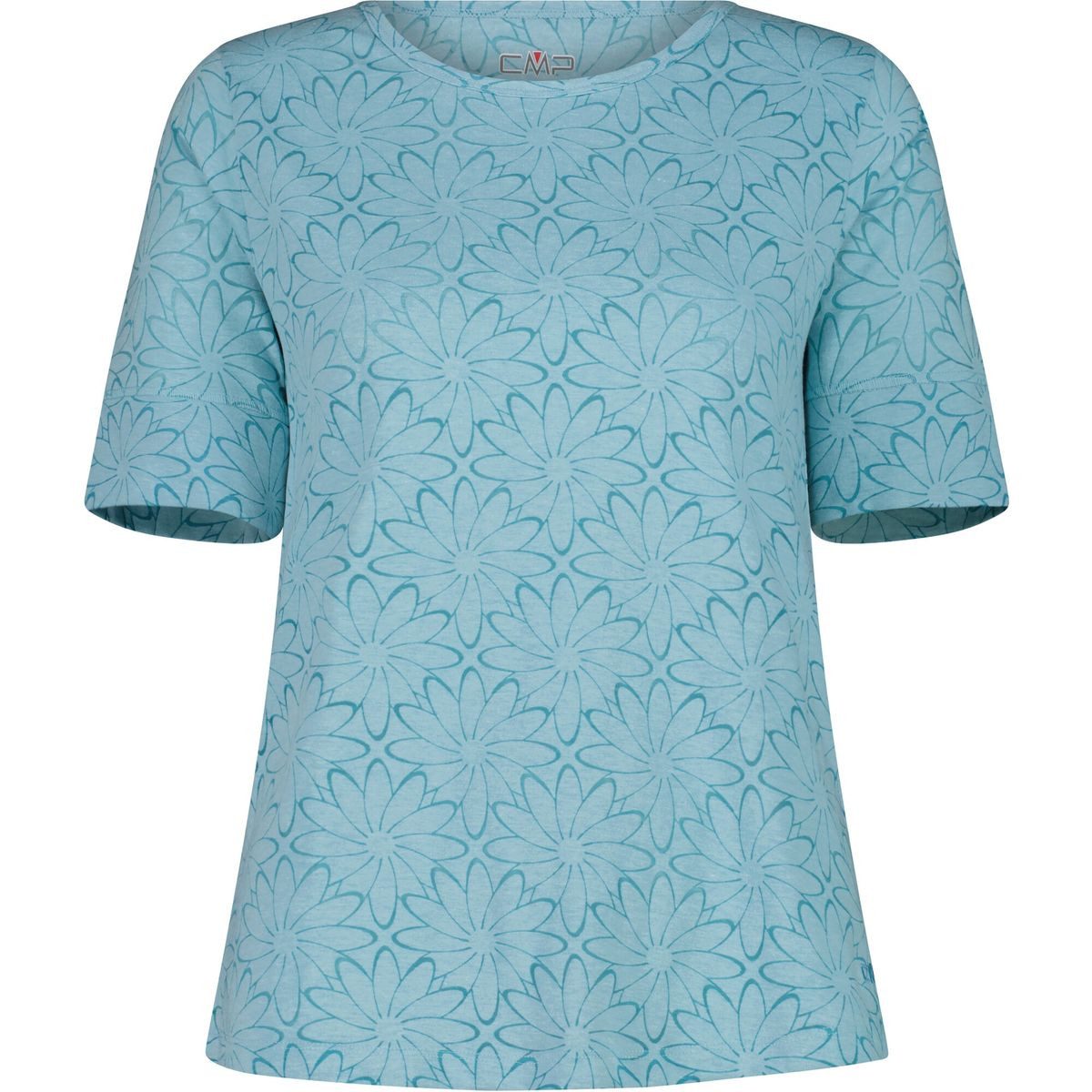 CMP Kurzarmshirt Woman T-shirt Modisches Damen T-Shirt mit floralem Burn-Out-Muster für Komfort und