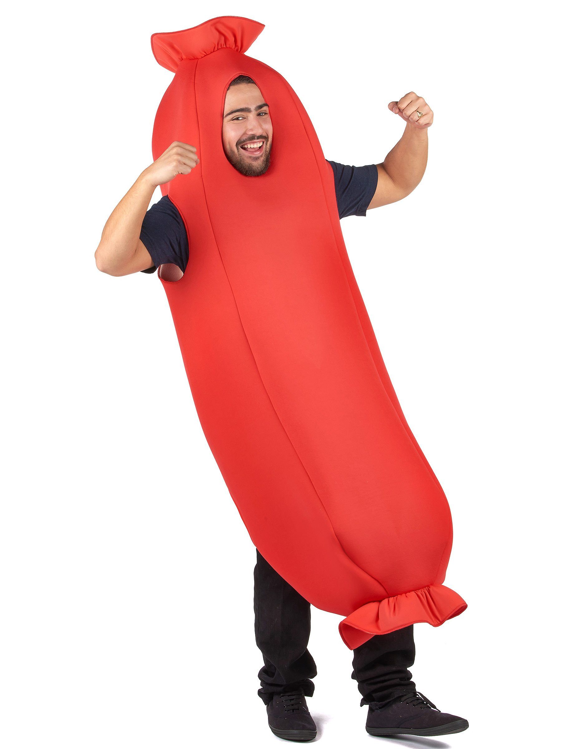 Kostüm Witziges Würstchen Bockwurst Kostüm Erwachsene rot