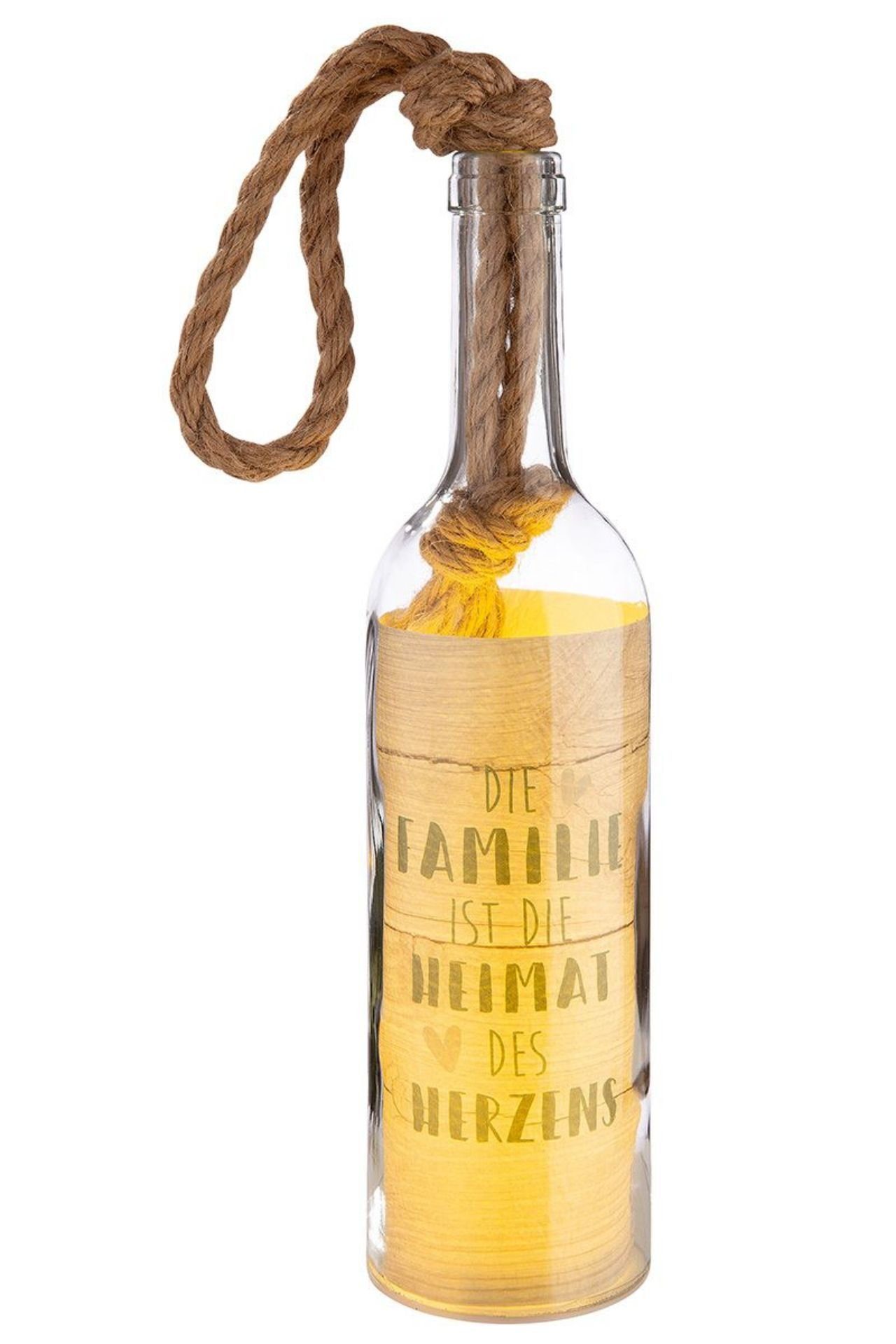 GILDE Windlicht (EA, 1 St., 1), Tolle LEDFlaschendeko mit integrierter Lichterkette top angesag